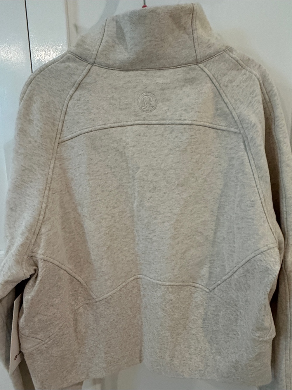 M/L Scuba oversized funnel neck 1/4 zip Pullover Sweatshirt Women's gold pull - Picture 6 of 7